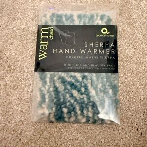 Aroma Home Blue and White Sherpa Hand Warmer